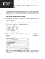 Crear Una Tabla Dinámica en Excel para Windows