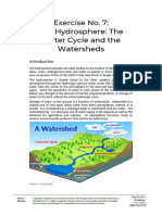 Laboratory Exercise 7 - The Hydrosphere, The Water Cycle and The Watersheds