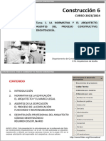 Tema 01 LA NORMATIVA Y EL ARQUITECTO 2024