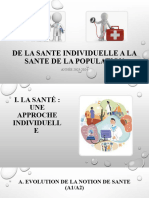 De La Santé Individuelle À La Santé de La Population