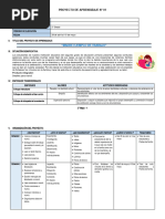 2° Grado - Proyecto de Aprendizaje #01