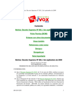 Contenido: Bolivia: Decreto Supremo #283, 2 de Septiembre de 2009 Ficha Técnica (DCMI) Enlaces Con Otros Documentos