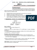 Residential Status & Exempted Incomes