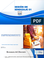 Sesion de Aprendisaje N°1 - Emprendimiento