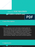 Foundation of Education Output