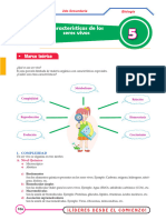 Sesión 05 Caracteristicas de Los Seres Vivos