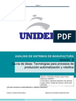 Lluvia de Ideas Tecnologías para Procesos de Producción Automatización y Robótica