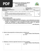 Evaluaciones Diagnóstico 8vo - 9no - 10mo - 1ro - 2do y 3ro.