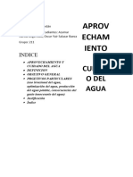 Aprovechamiento y Cuidado Del Agua