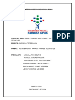 Tipos de Negociación para La Toma Decisiones