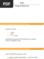 Verb Groups