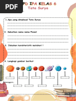 LKPD Ipa Kelas 6 Tata Surya