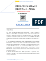 Atividade 1-Física Geral e Experimental I - 52-2024