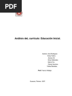 Caracteristicas Del Curriculo de Educación Inicial