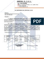 Carta de Compromiso Del Personal Clave - Nuevo Progreso