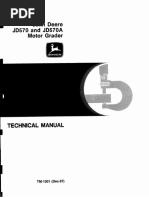 John Deere 570 570A Repair Manual Motor Grader TM1001