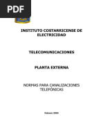 Normas Canalización Febrero 2004, ICE