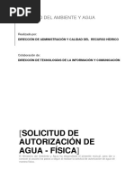 Física - Solicitud de Autorización de Agua