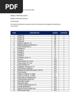 Cotizacion Ferrreteria Aceros