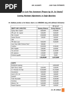 Cash Flow Master Question With Solution