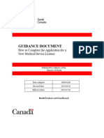 Guideline For Submission For Health Canada