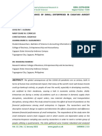 Financial Performance of Small Enterprises in Cagayan Amidst Covid - 19 Pandemic