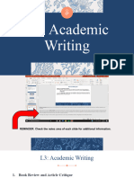 L3 Academic Writing