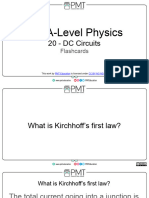 Flashcards - 20 DC Circuits - CIE Physics A-Level