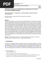 Selection and Spectral Matching of Recorded Ground Motions For Seismic Fragility Analyses