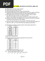 Assignment (Bba 2d) (Business Stats)