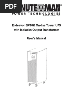 Endeavor 6 & 10kVA Tower UPS - Users Manual