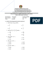 Soal PAS MATEMATIKA Kls 5 SEMESTER 1