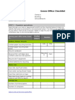 Green Office Checklist