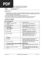 4-Unit Apartment Specifications