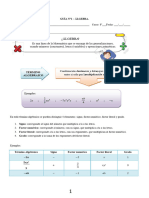 Guia de Algebra Grado 8