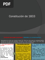 Constitución de 1833 Elementos Centrales