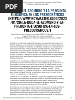 La Duda, El Asombro y La Pregunta Filosófica en Los Presocráticos - Blog de R0yMaster