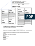 Taller Departamentos y Capitales de Colombia