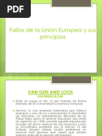 Fallos de La UniÃ N Europea y Sus Principios