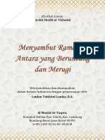 Menyambut Ramadhan Antara Yang Beruntung & Merugi