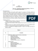 Dosificación de Contenidos Psicología Referida A La Empresa