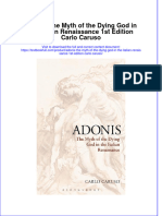 Textbook Adonis The Myth of The Dying God in The Italian Renaissance 1St Edition Carlo Caruso Ebook All Chapter PDF