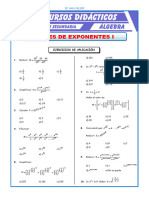 Leyes de Exponentes Potenciación para Cuarto de Secundaria