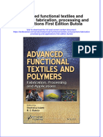 PDF Advanced Functional Textiles and Polymers Fabrication Processing and Applications First Edition Butola Ebook Full Chapter