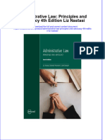 PDF Administrative Law Principles and Advocacy 4Th Edition Liz Nastasi Ebook Full Chapter