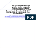 Download textbook Advances In Speech And Language Technologies For Iberian Languages Second International Conference Iberspeech 2014 Las Palmas De Gran Canaria Spain November 19 21 2014 Proceedings 1St Edition Juan Lui ebook all chapter pdf 