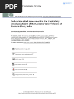 Soil Carbon Stock Assessment in The Tropical Dry Deciduous Forest of The Sathanur Reserve Forest of Eastern Ghats India