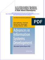 Full Chapter Advances in Information Systems Development Information Systems Beyond 2020 Alena Siarheyeva PDF