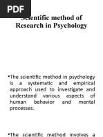 Scientific Method in Psychology