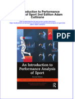 Full Chapter An Introduction To Performance Analysis of Sport 2Nd Edition Adam Cullinane PDF